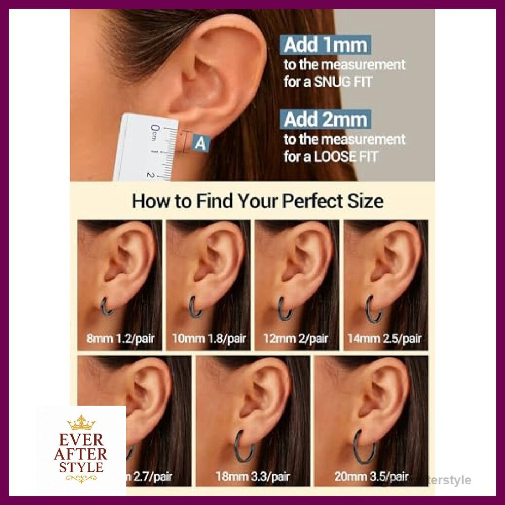 Hypoallergenic Hoop Earrings Stackable Minimal Ch… - image 6